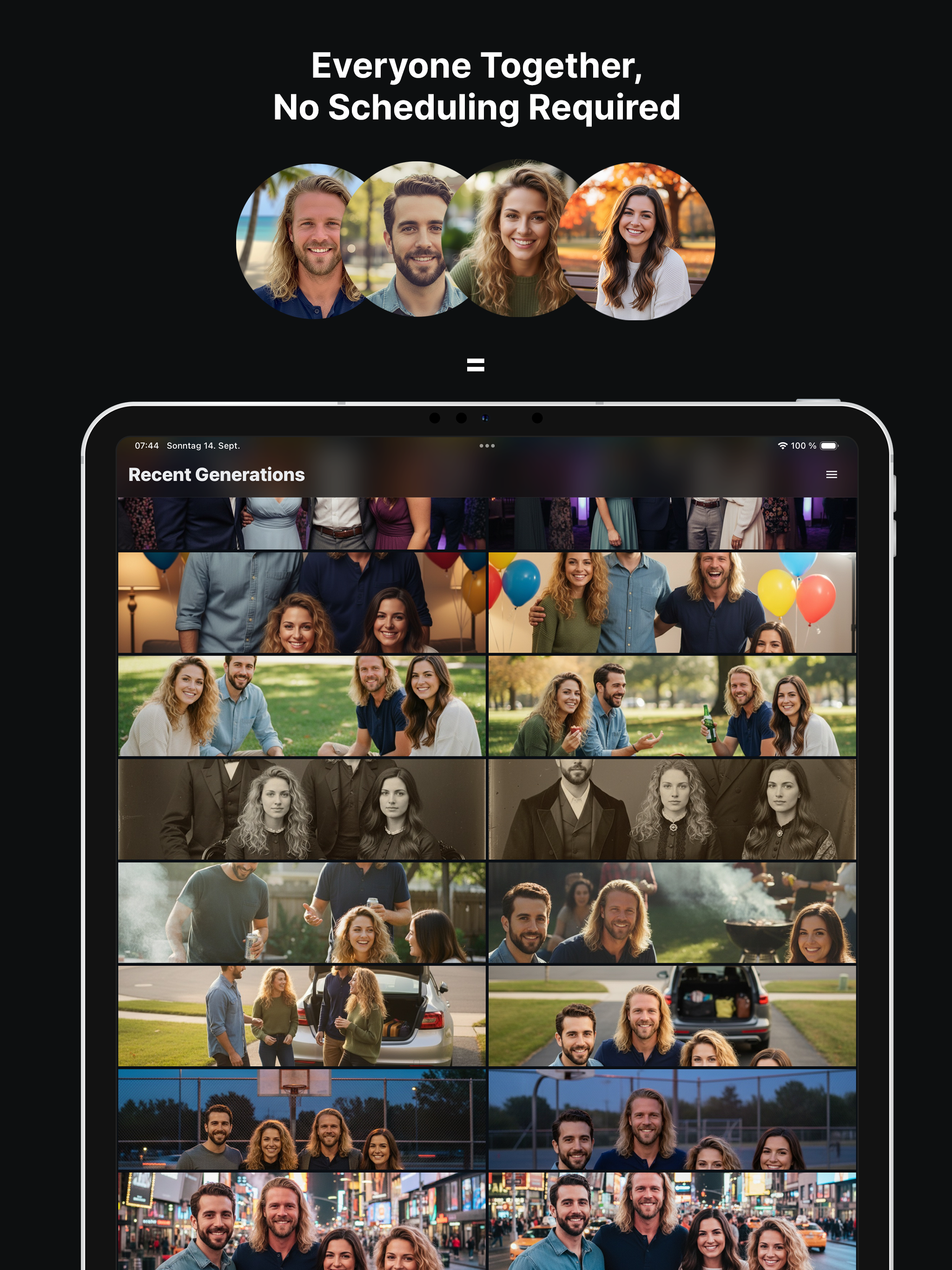 Close-up of AI portrait showing natural skin tones